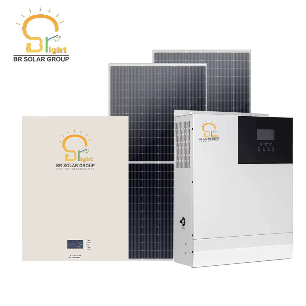 Hot Selling BR SOLAR Hybrid Solar System 8KW Off-grid Home Solar System with Solar Inverter
