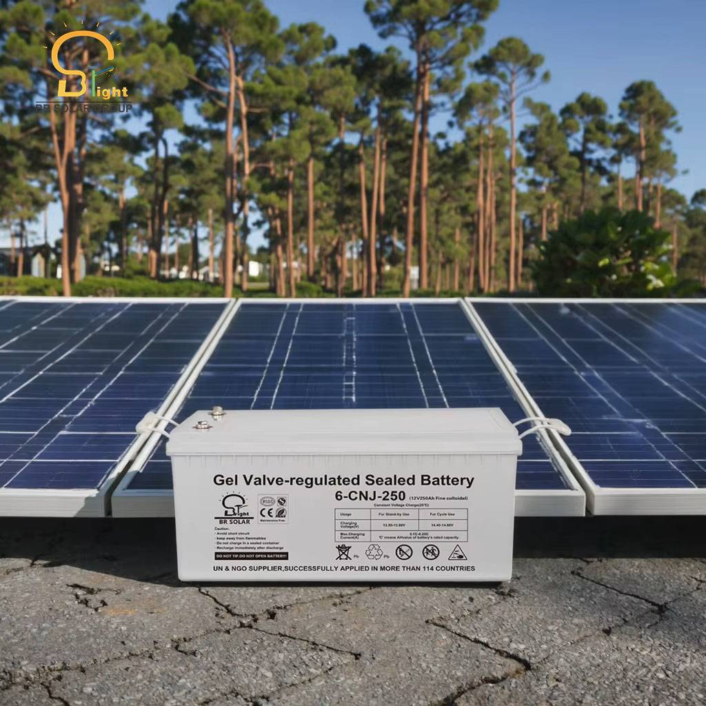 Deep-Cycle Sealed Lead Acid Solar Batteries 12V 250Ah Energy Storage Gel Battery Maintenance-Free for Home Use
