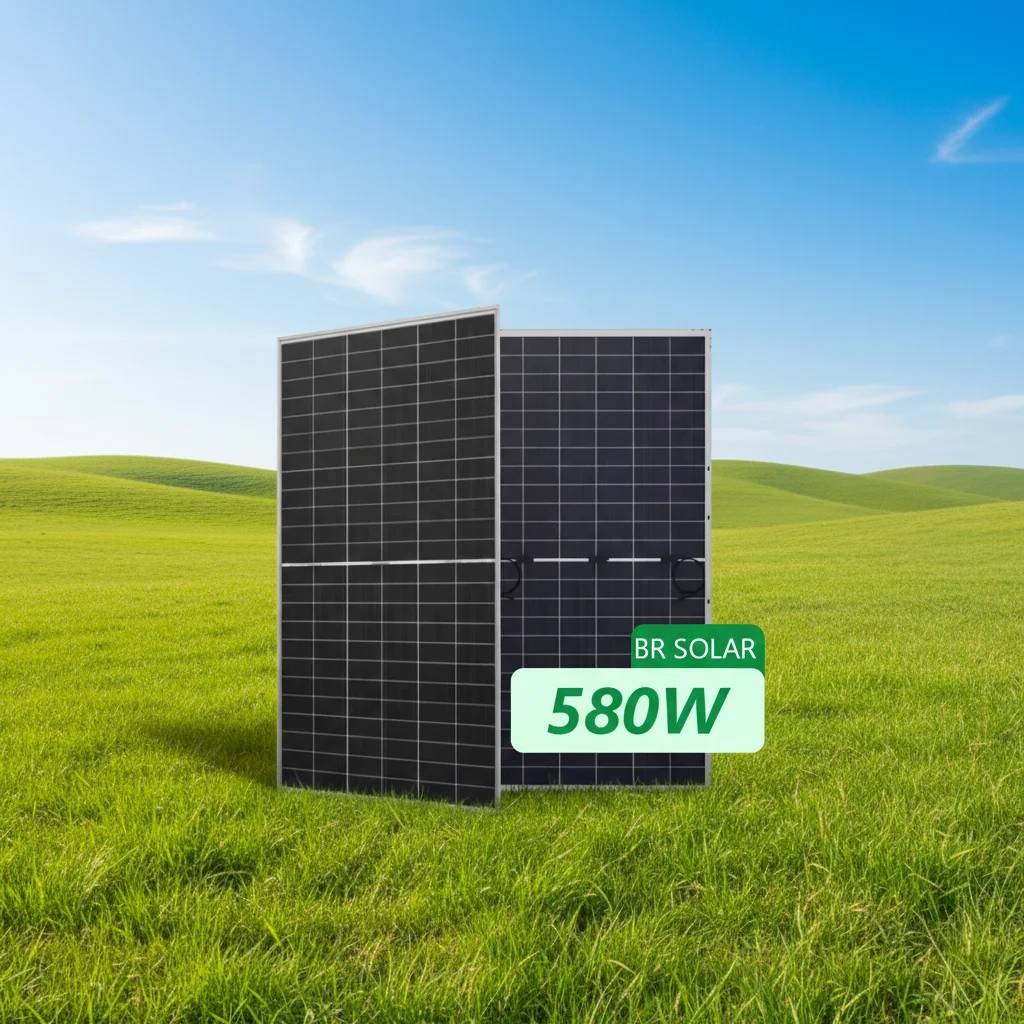 BR SOLAR N-типа монопанели солнечные панели 550 Вт 600 Вт полуэлементные фотоэлектрические модули для наружного производства солнечной энергии