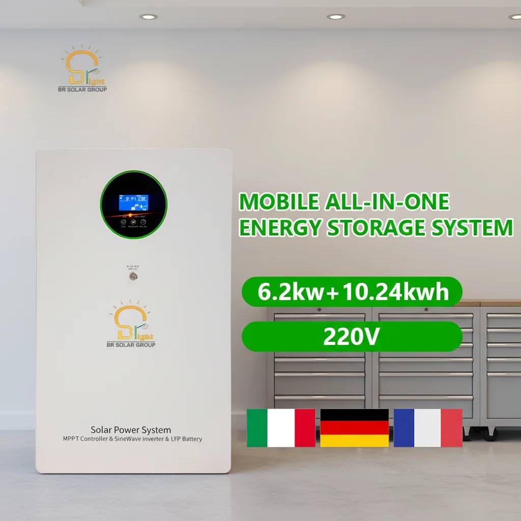 BR SOLAR 6,2 кВт Мобильная универсальная система хранения солнечной энергии 10,24 кВтч Стандарт ЕС Портативная батарея ESS Солнечный генератор