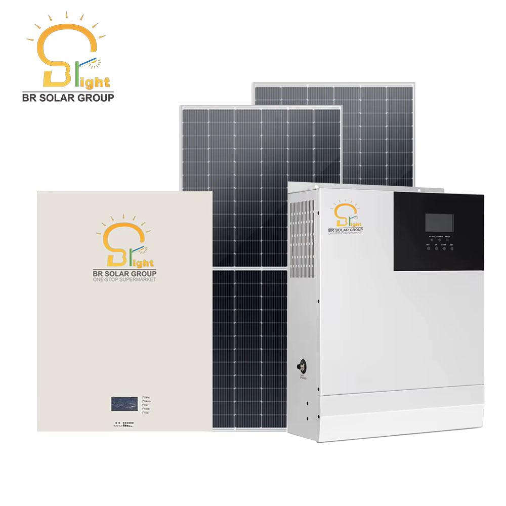 Hot Selling BR SOLAR Hybrid Solar System 8KW Off-grid Home Solar System with Solar Inverter