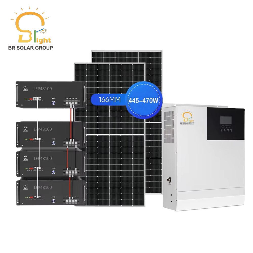 BR SOLAR on and Off Grid Hybrid Solar Energy Battery Storage System 10kw for Home