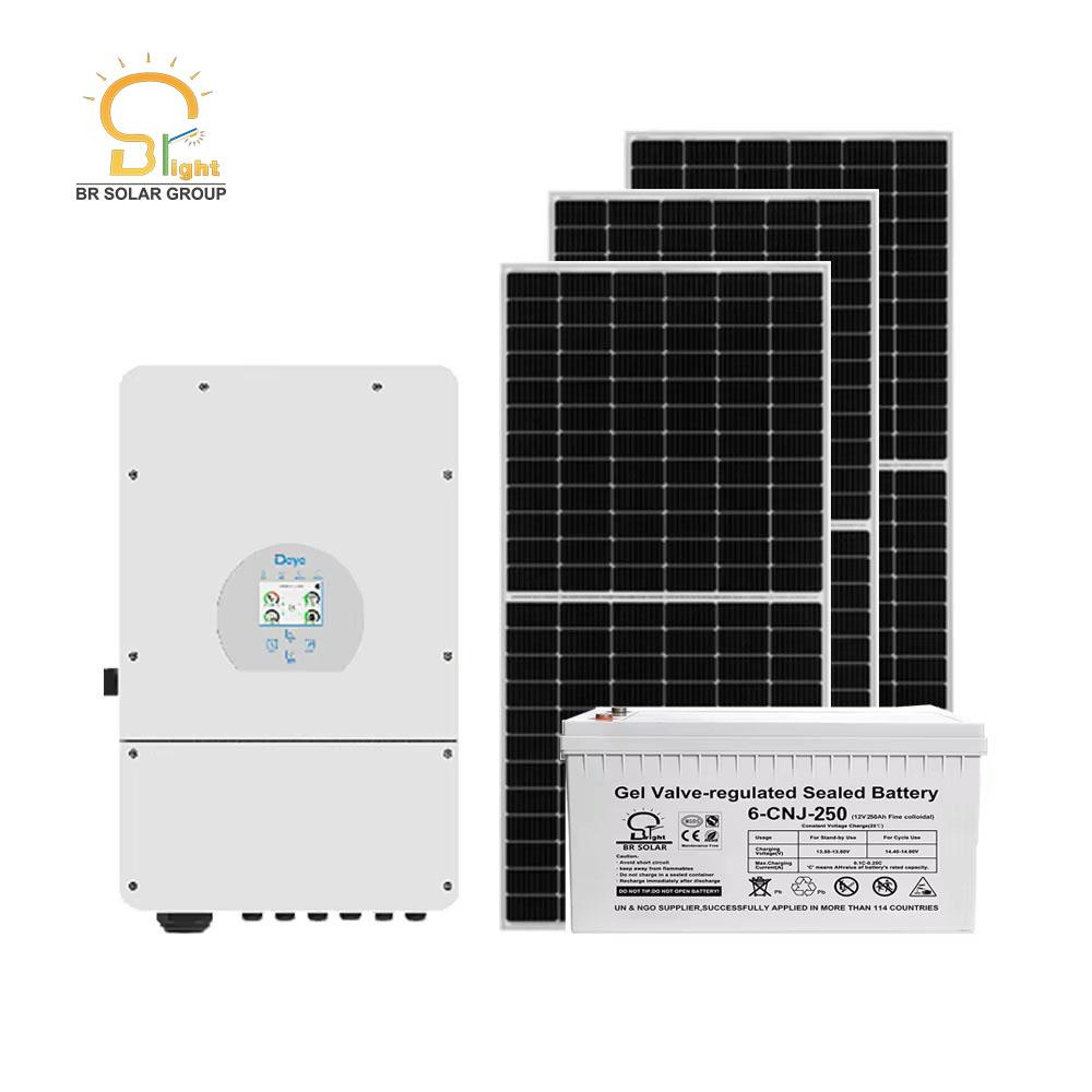BR SOLAR 10KW All-in-One Hybrid Solar Power System with Lithium Battery Home Full Set 20KW MPPT Controller
