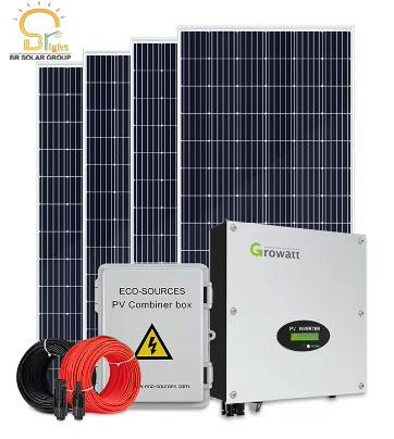 BR SOLAR High Efficiency 5kw 10kw 15kw 20kw 25kw on Grid/Grid Tied PV Solar Panel Power System