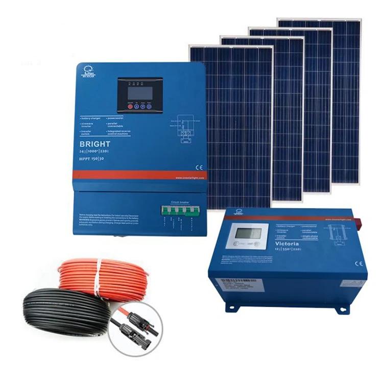 BRSOLAR 5.5KW خارج الشبكة النظام الشمسي مجموعة كاملة 5KVA 5KW نظام الطاقة الشمسية نظام الألواح الشمسية المخصص للاستخدام المنزلي