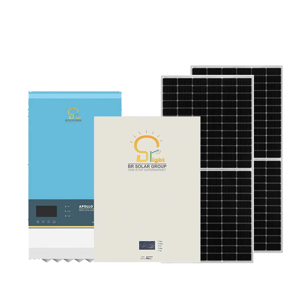 BR SOLAR Sistema de generación fotovoltaica 5KW Híbrido fuera de la red Batería de litio Montaje en panel solar SISTEMA HÍBRIDO PV